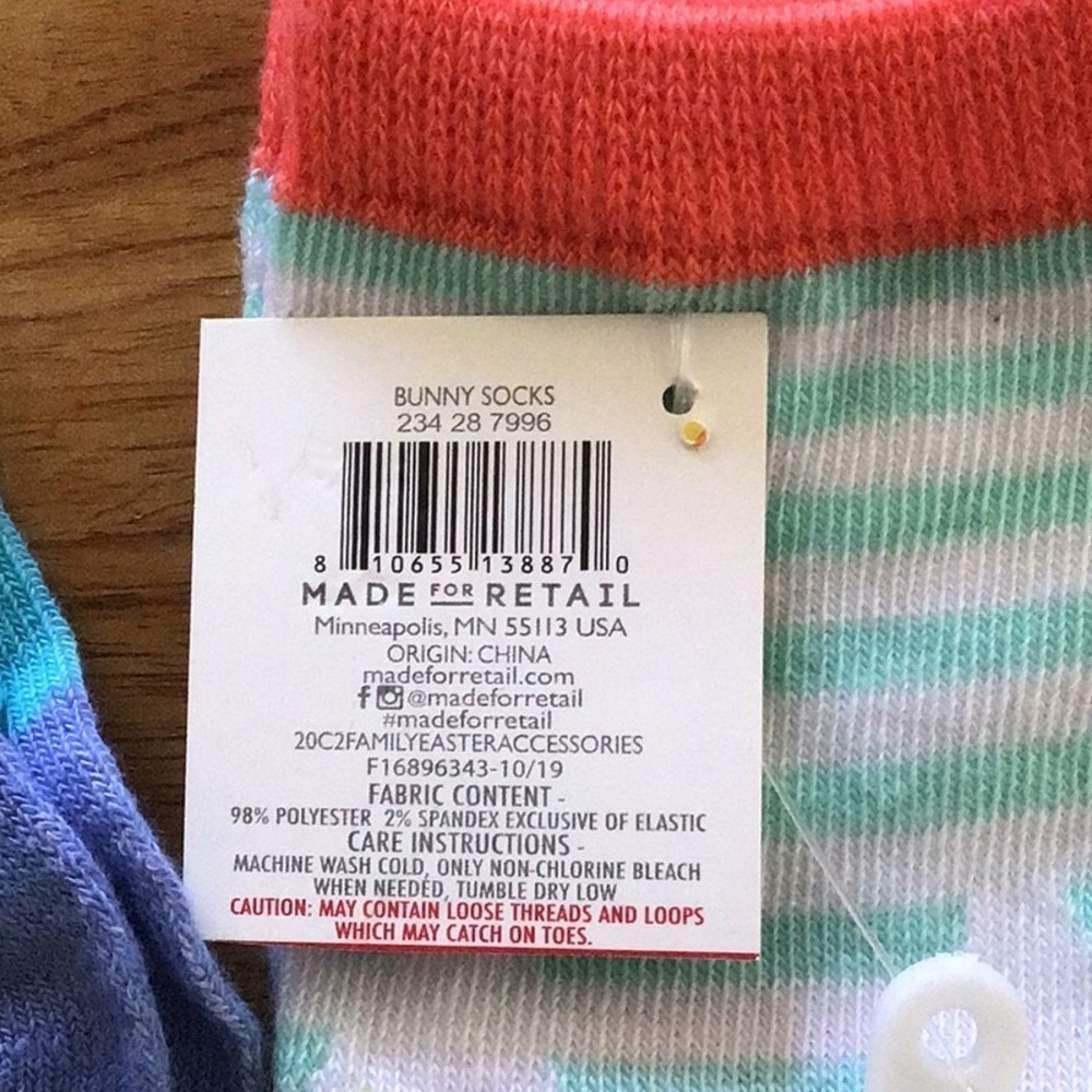 Easter Bunny Kids Socks Trio - NWT - Picture 6 of 8